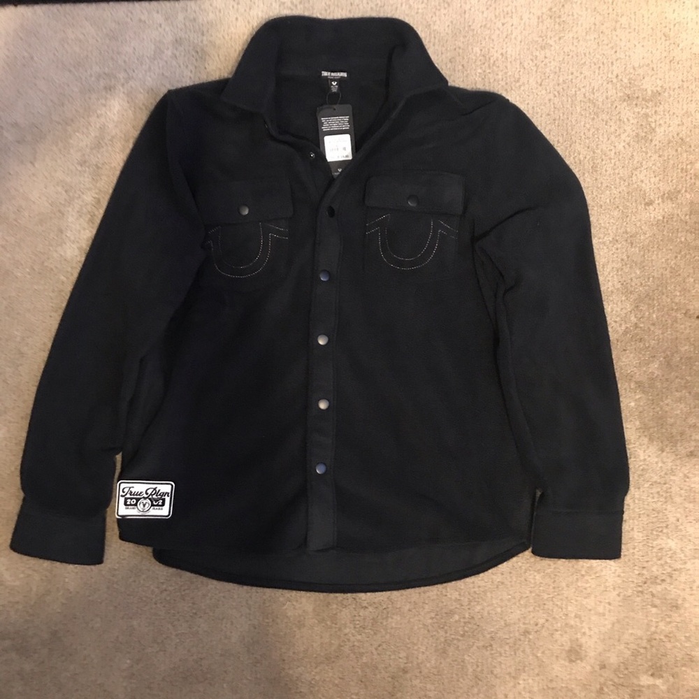 True Religion woven button up (XL)